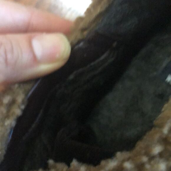 Stuart Weizmann fur lined suede brown tanshoes 7.5 - Picture 9 of 11